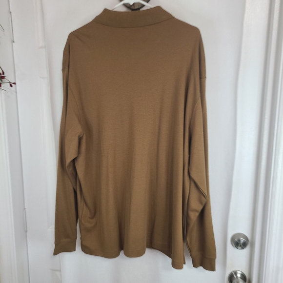 Roundtree & York Men's Classic Long Sleeve Polo Shirt, Size: XL Color: Brown - Picture 14 of 15
